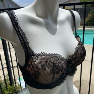 gorgeous Victoria’s Secret crystal and   iridescent lace bra GREAT DEAL!!!